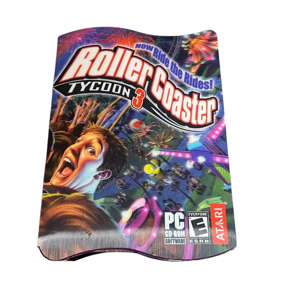 RollerCoaster Tycoon 3 PC Game CD-ROM 2004 Atari Simulation Strategy Retro‎